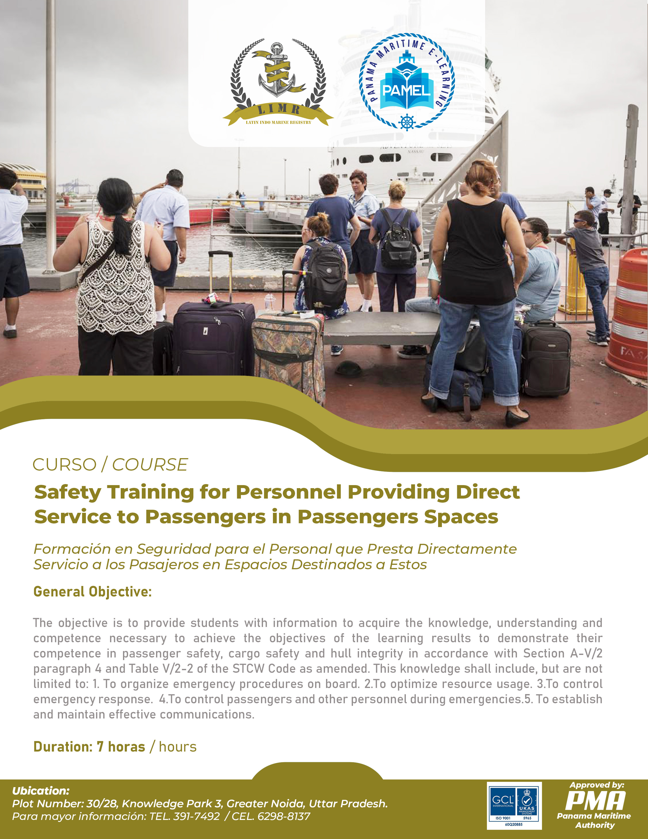 Safety Training for Personnel Providing Direct Service to Passengers in Passengers Spaces