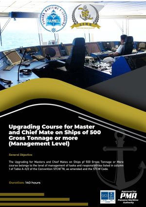 Upgrading Course for Master and Chief Mate on Ships of 500 Gross Tonnage or more (Management Level)